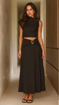 Fashion Allied Sets|Bottoms^Delphine Maxi Skirt - Black