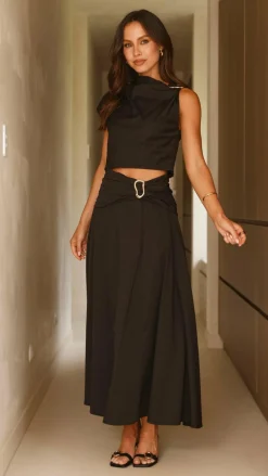 Fashion Allied Sets|Bottoms^Delphine Maxi Skirt - Black