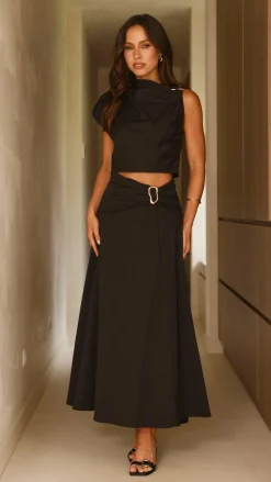 Fashion Allied Sets|Bottoms^Delphine Maxi Skirt - Black