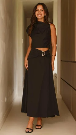 Fashion Allied Sets|Bottoms^Delphine Maxi Skirt - Black