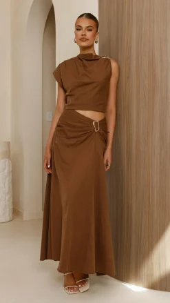 Fashion Allied Sets|Tops^Delphine Top - Chocolate