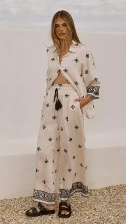 Shareen Sets|Bottoms^Deni Pants - Beige/Black