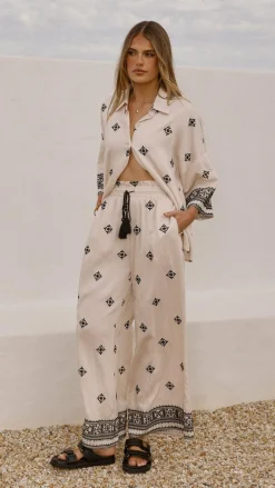 Shareen Sets|Bottoms^Deni Pants - Beige/Black