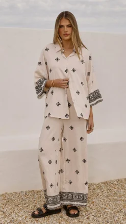 Shareen Sets|Bottoms^Deni Pants - Beige/Black