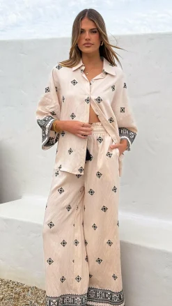 Shareen Sets|Bottoms^Deni Pants - Beige/Black