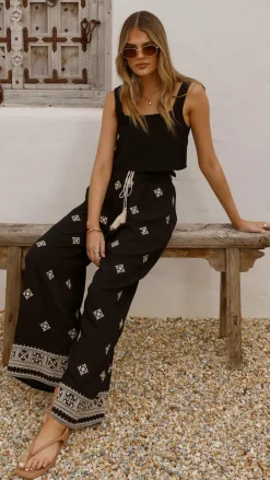 Shareen Sets|Bottoms^Deni Pants - Black/Beige