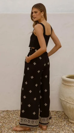 Shareen Sets|Bottoms^Deni Pants - Black/Beige