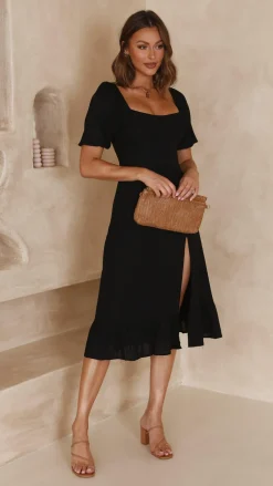 Main St Dresses|Midi^Dixie Midi Dress - Black