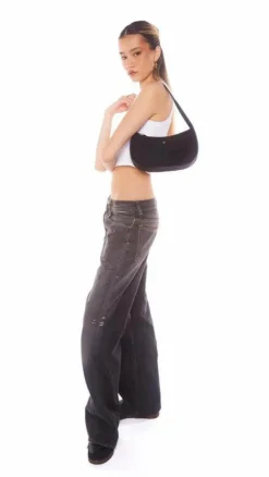 Peta and Jain Bags^Dixiee Shoulder Bag - Black Suede
