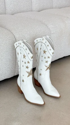 Billini Billini^Dollie Boots - White-Gold Metallic