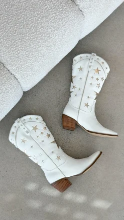 Billini Billini^Dollie Boots - White-Gold Metallic