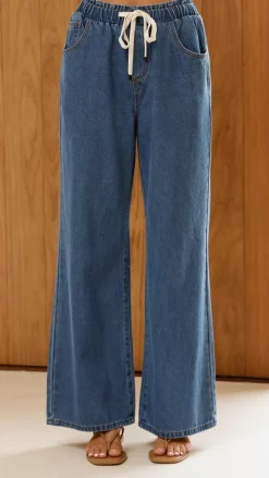 Fashion Allied The Denim Edit|Bottoms^Elandra Wide Leg Pants - Dark Denim