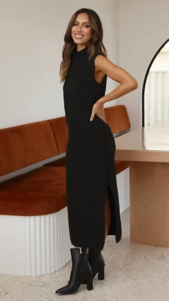Main St Knit Dresses|Knitwear^Eleanor Knit Dress - Black