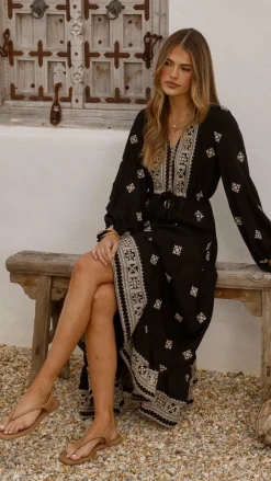 Shareen Dresses|Maxi^Ellarose Maxi Dress - Black/Beige