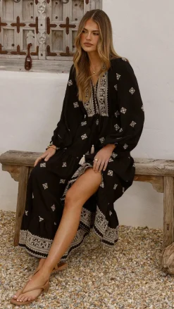 Shareen Dresses|Maxi^Ellarose Maxi Dress - Black/Beige