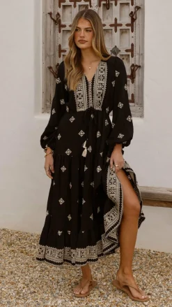 Shareen Dresses|Maxi^Ellarose Maxi Dress - Black/Beige