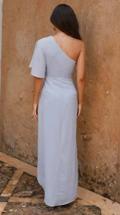 LILYWHYT Mi Amore|Dresses^Emma One Sleeve Maxi Dress - Blue