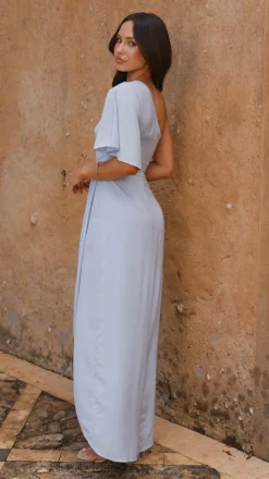 LILYWHYT Mi Amore|Dresses^Emma One Sleeve Maxi Dress - Blue