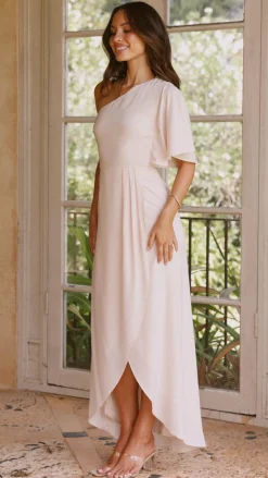 LILYWHYT Mi Amore|Dresses^Emma One Sleeve Maxi Dress - Ivory