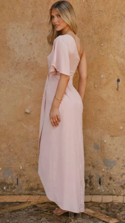 LILYWHYT Mi Amore|Dresses^Emma One Sleeve Maxi Dress - Dusty Pink