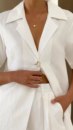 IDS Sets|Tops^Emmaline Button Shirt - White