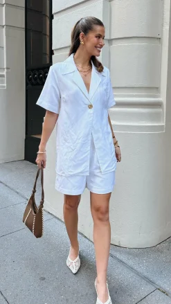 IDS Sets|Tops^Emmaline Button Shirt - White