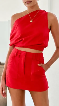 YH AND CO Tops^Emory Top - Red