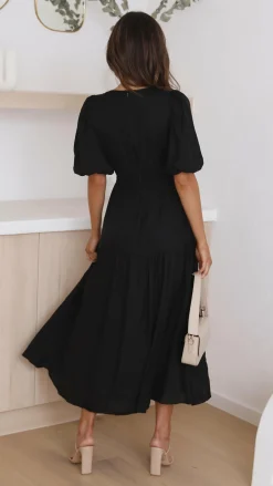 LILYWHYT Dresses|Midi^Erin Midi Dress - Black