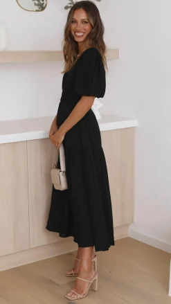 LILYWHYT Dresses|Midi^Erin Midi Dress - Black