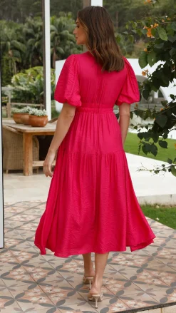 LILYWHYT Sale Dresses^Erin Midi Dress - Magenta