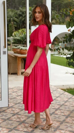LILYWHYT Sale Dresses^Erin Midi Dress - Magenta