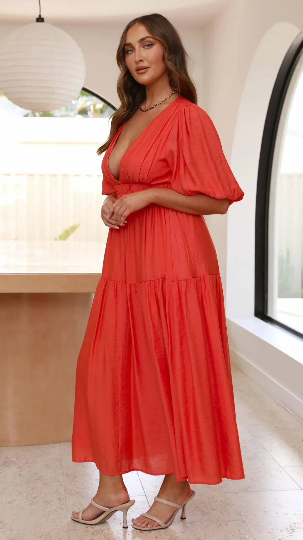 LILYWHYT Sale Dresses^Erin Midi Dress - Melon
