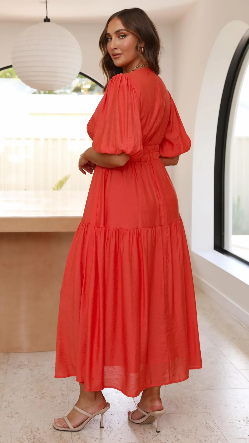 LILYWHYT Sale Dresses^Erin Midi Dress - Melon