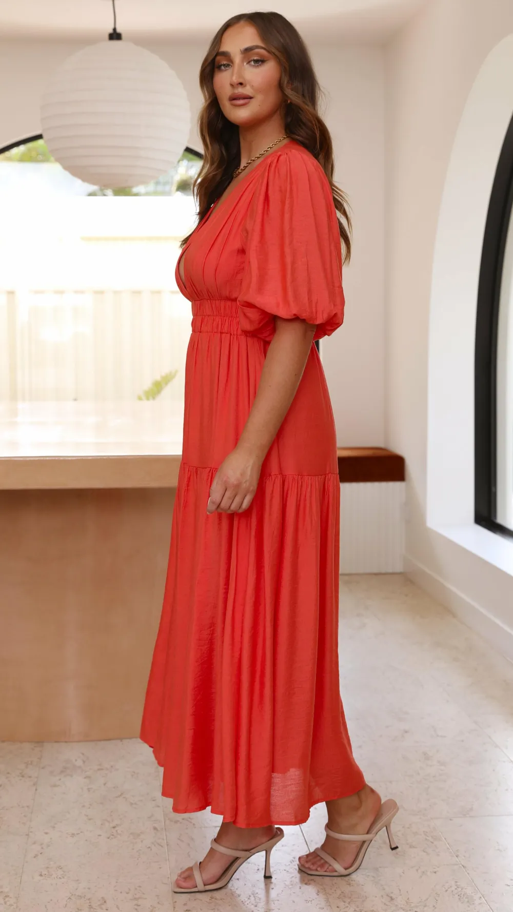 LILYWHYT Sale Dresses^Erin Midi Dress - Melon