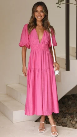 LILYWHYT Sale Dresses^Erin Midi Dress - Pink