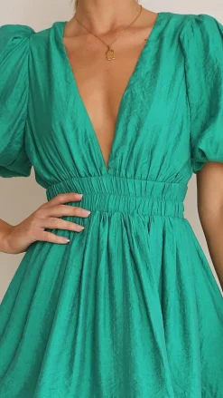 LILYWHYT Dresses|Mini^Erin Mini Dress - Emerald
