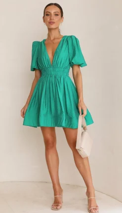 LILYWHYT Dresses|Mini^Erin Mini Dress - Emerald