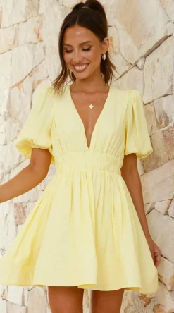 LILYWHYT Sale Dresses^Erin Mini Dress - Yellow