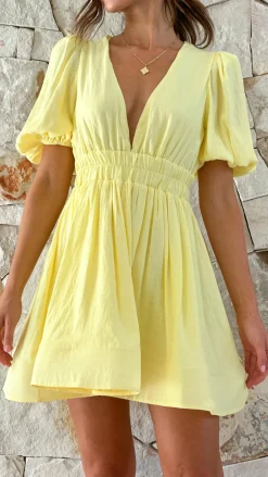 LILYWHYT Sale Dresses^Erin Mini Dress - Yellow