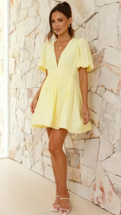 LILYWHYT Sale Dresses^Erin Mini Dress - Yellow