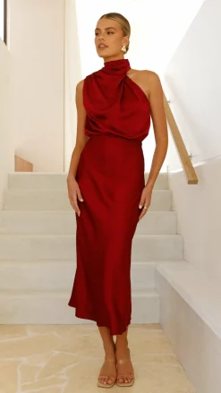 Alive Girl Dresses|Bridesmaid^Esther Maxi Dress - Wine