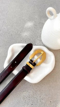 Your Accessory Shop Belts^Evelyn Belt - Burgundy