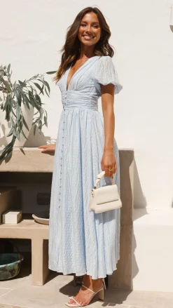 Main St Dresses|Maxi^Faiz Maxi Dress - Light Blue