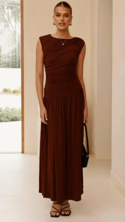 Main St Dresses|Maxi^Fallon Maxi Dress - Brown
