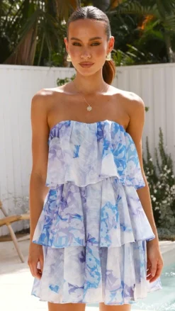 SASHA (BNE) Sale Dresses^Fantasia Mini Dress - Blue Floral