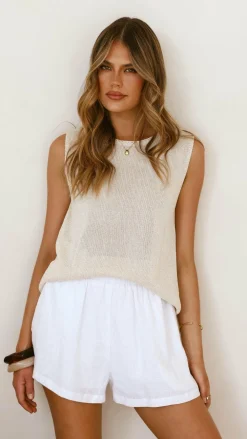 Little Lies Knit Tops|Knitwear^Fareeda Top - Natural
