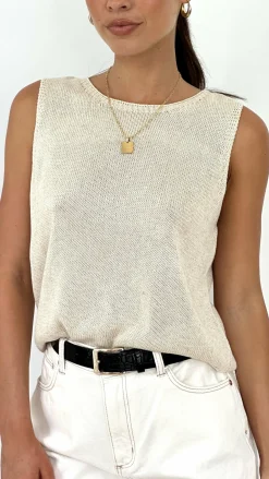 Little Lies Knit Tops|Knitwear^Fareeda Top - Natural