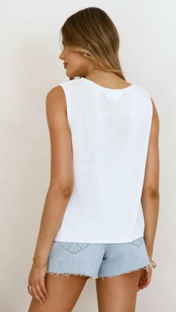 Little Lies Knit Tops|Knitwear^Fareeda Top - White