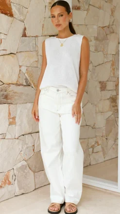 Little Lies Knit Tops|Knitwear^Fareeda Top - White