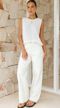 Little Lies Knit Tops|Knitwear^Fareeda Top - White